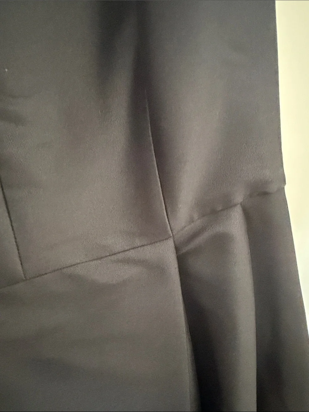 Calvin Klein Black Satin High-Low V-Neck Evening Gown - Picture 4 of 6